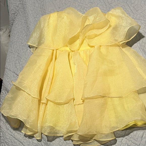 Fashion Nova Dresses & Skirts - Fashion Nova Yellow Ruffle Dress